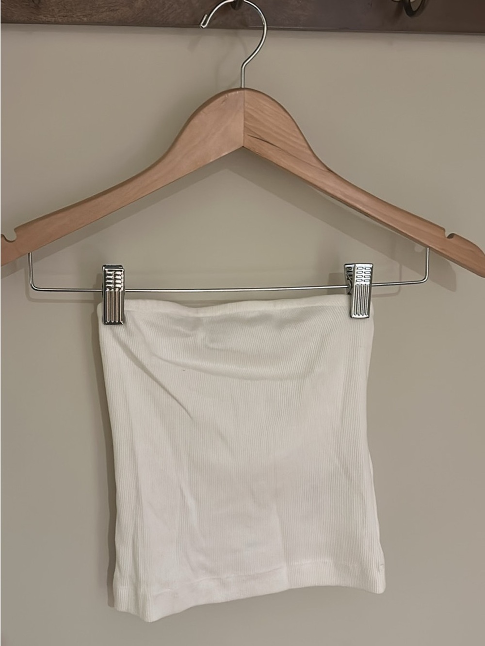 Maeve by Anthropologie White Ribbed Tube Top XXS